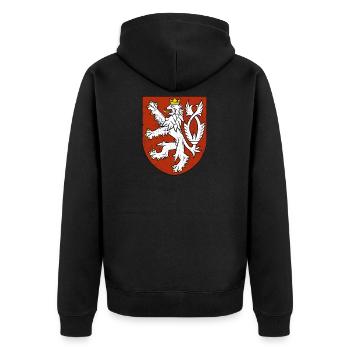 République tchèque | de design de football Manteau bohémien de - Veste à capuche bio Premium Unisexe - noir - Dos - Nico (187cm)