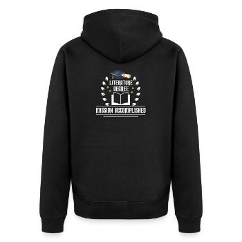 Diplôme en littérature - Veste à capuche bio Premium Unisexe - noir - Dos - Nico (187cm)
