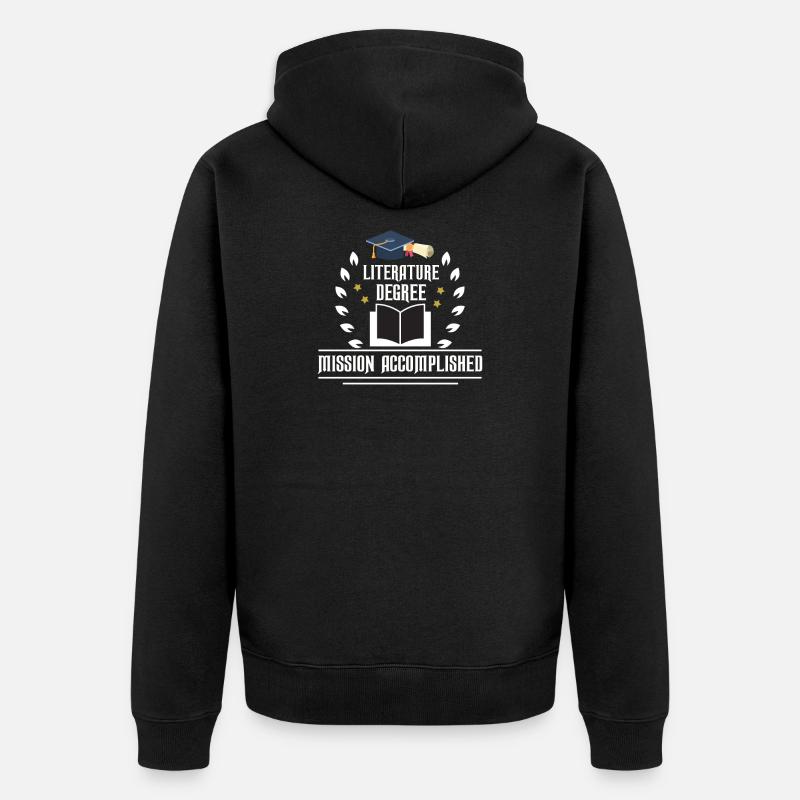 Diplôme en littérature - Veste à capuche bio Premium Unisexe - noir