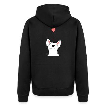 bull-terrier - Veste à capuche bio Premium Unisexe - noir - Dos - Nico (187cm)