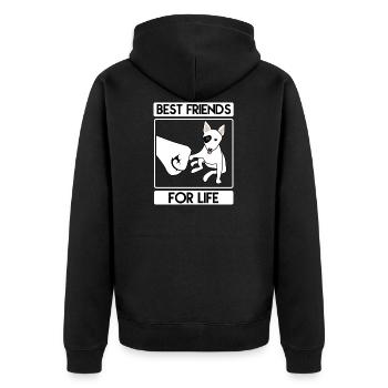 bull-terrier - Veste à capuche bio Premium Unisexe - noir - Dos - Nico (187cm)