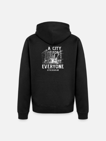 Stockholm - Unisex Premium Organic Zip Hoodie - black