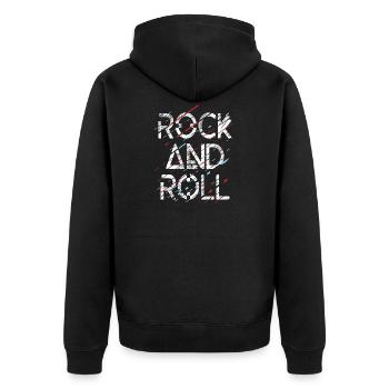 ROCK AND ROLL - Veste à capuche bio Premium Unisexe - noir - Dos - Nico (187cm)