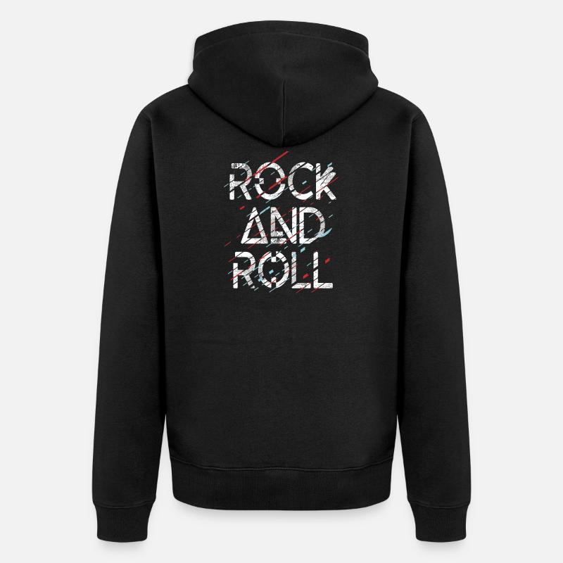 ROCK AND ROLL - Veste à capuche bio Premium Unisexe - noir