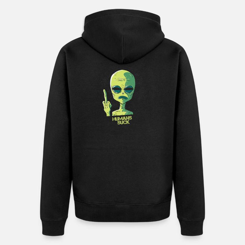 Humans Suck! - Unisex Premium Bio Zip Hoodie - Schwarz
