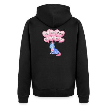 Enfants veux-tu épouser la conception de mon papa - Mariage - Veste à capuche bio Premium Unisexe - noir - Dos - Nico (187cm)