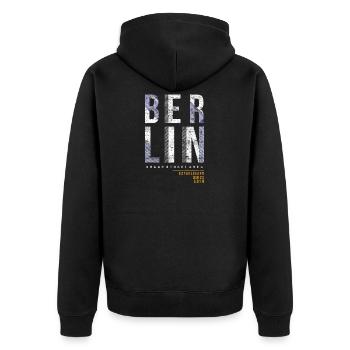 Berlin - Veste à capuche bio Premium Unisexe - noir - Dos - Nico (187cm)