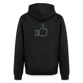 Vert pouce jardinier cadeau de semence - Veste à capuche bio Premium Unisexe - noir - Dos - Nico (187cm)