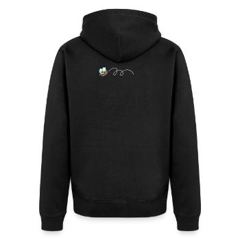 Biene Imker Bienen Imkerei - Unisex Premium Bio Zip Hoodie - Schwarz - Hinten - Nico (187cm)