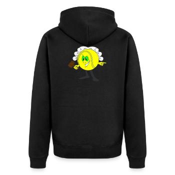Tennis Court Referee Comic Funny Judge - Unisex Premium Organic Zip Hoodie - black - Back - Nico (187cm)