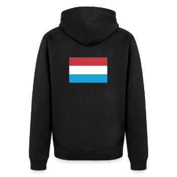 Drapeau Du Luxembourg Pavillon Luxembourg - Veste à capuche bio Premium Unisexe - noir - Dos - Nico (187cm)