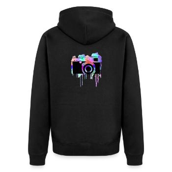 Photography hobby photographer photo camera gift - Unisex Premium Organic Zip Hoodie - black - Back - Nico (187cm)