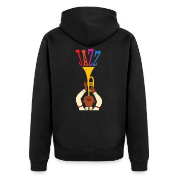 Jazz - Veste à capuche bio Premium Unisexe - noir - Dos - Nico (187cm)