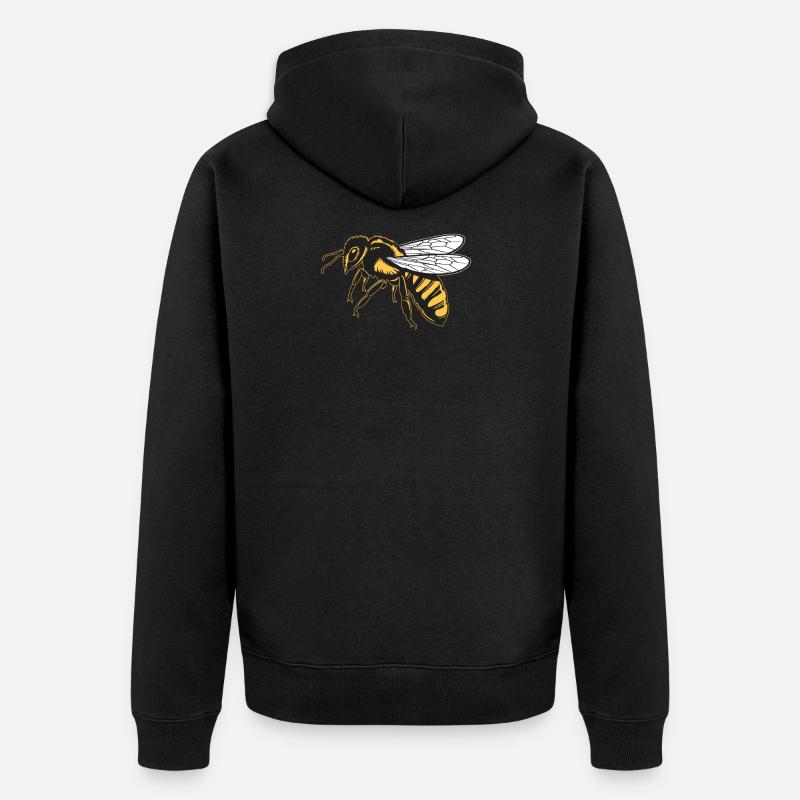 Abeille apicole Abeilles Apiculture Apiculture - Veste à capuche bio Premium Unisexe - noir