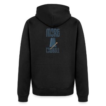 Cowbell Lover More Cowbell Music Lover Pun - Unisex Premium Organic Zip Hoodie - black - Back - Nico (187cm)
