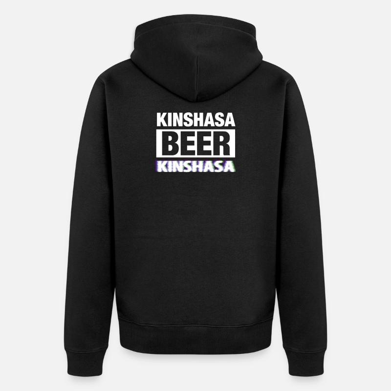 Bière Kinshasa Congo - Veste à capuche bio Premium Unisexe - noir