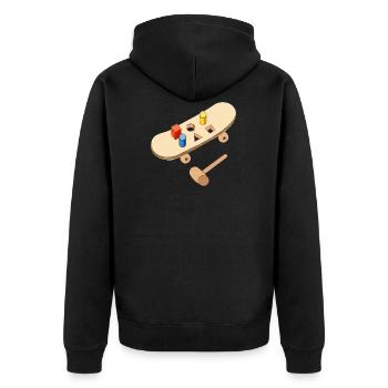 Skate skate board bloque skate conseil skate - Veste à capuche bio Premium Unisexe - noir - Dos - Nico (187cm)