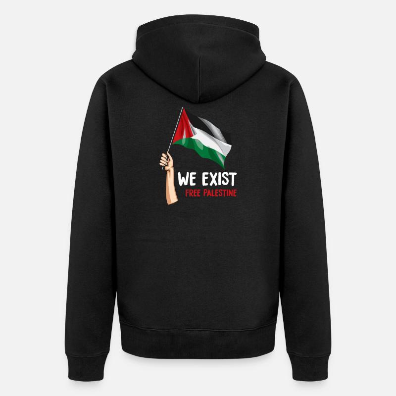 Palestine - Veste à capuche bio Premium Unisexe - noir