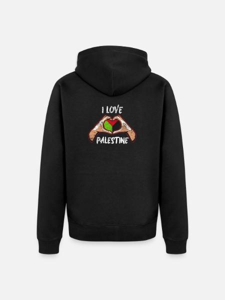 Palestine - Unisex Premium Organic Zip Hoodie - black