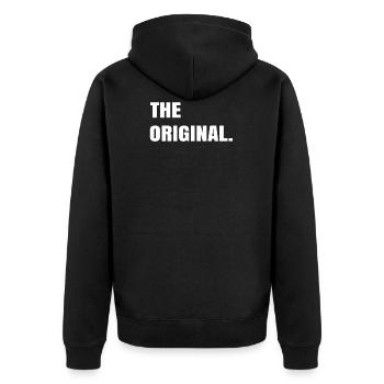L’original. - Veste à capuche bio Premium Unisexe - noir - Dos - Nico (187cm)