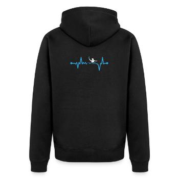 Battement de coeur water-polo pour les joueurs de water-polo - Veste à capuche bio Premium Unisexe - noir - Dos - Nico (187cm)
