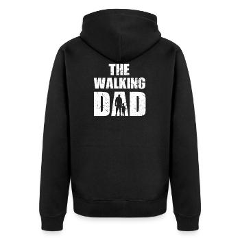 The walking dad - Veste à capuche bio Premium Unisexe - noir - Dos - Nico (187cm)