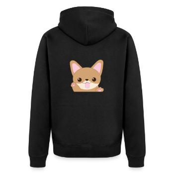 Chihuahua - Chihuahuas - Pattes - Mignon - Veste à capuche bio Premium Unisexe - noir - Dos - Nico (187cm)