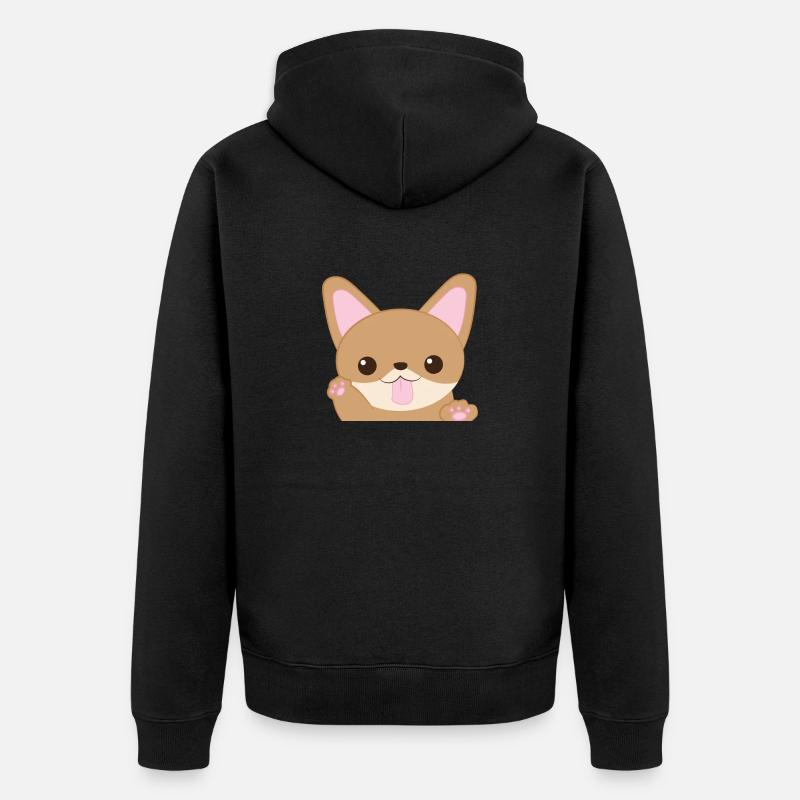 Chihuahua - Chihuahuas - Pattes - Mignon - Veste à capuche bio Premium Unisexe - noir