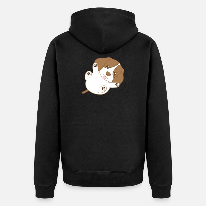 Beagle - Beagles - Pattes - Chiot - Veste à capuche bio Premium Unisexe - noir