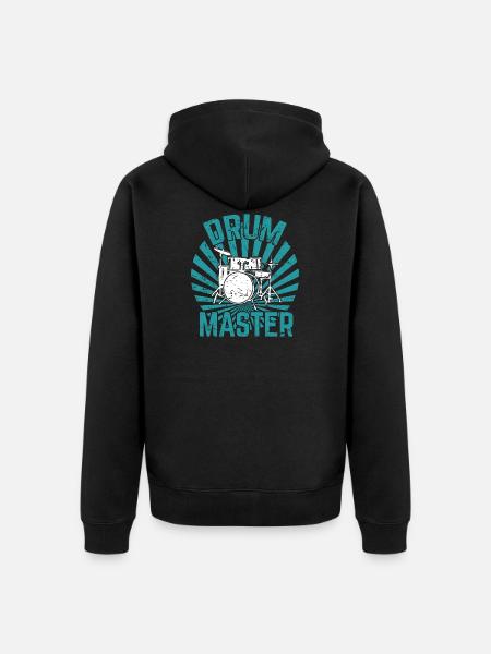 Drummer Drummer Drummer Percussion - Unisex Premium Organic Zip Hoodie - black