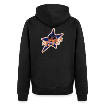Star du football - Veste à capuche bio Premium Unisexe - noir - Dos - Nico (187cm)