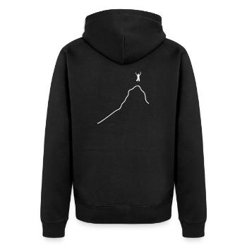Alpinisme | Randonnée Escalade | de plein air - Veste à capuche bio Premium Unisexe - noir - Dos - Nico (187cm)