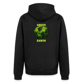 nature - Veste à capuche bio Premium Unisexe - noir - Dos - Nico (187cm)