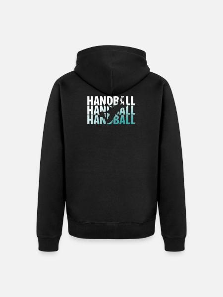 Handball jump shot - Unisex Premium Organic Zip Hoodie - black