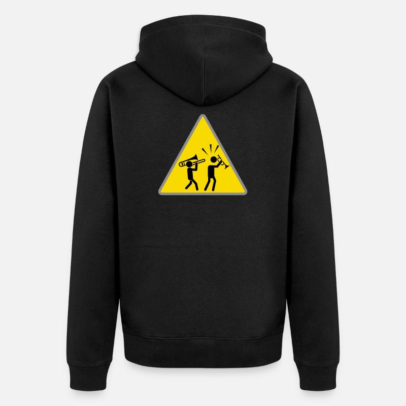 Posaune Trompete Geschenk - Unisex Premium Bio Zip Hoodie - Schwarz