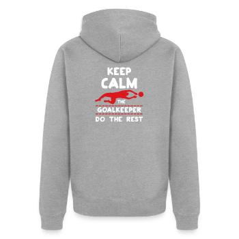 Gardien de but - Veste à capuche bio Premium Unisexe - gris chiné - Dos - Nico (187cm)