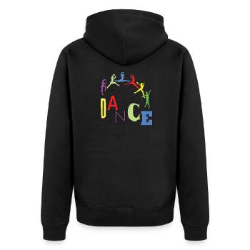 performen Ballettpositionen Eleganz Tanzsport - Unisex Premium Bio Zip Hoodie - Schwarz - Hinten - Nico (187cm)