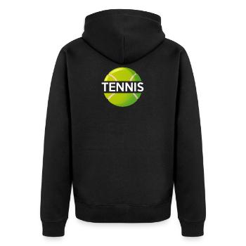 Balle de tennis - Veste à capuche bio Premium Unisexe - noir - Dos - Nico (187cm)