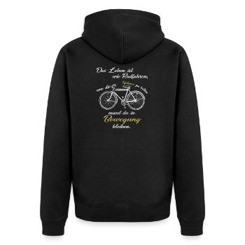 Vélo | Vélo de route | cyclisme - Veste à capuche bio Premium Unisexe - noir - Dos - Nico (187cm)