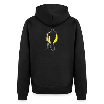 Pèlerins chemin de Saint-Jacques - Veste à capuche bio Premium Unisexe - noir - Dos - Nico (187cm)