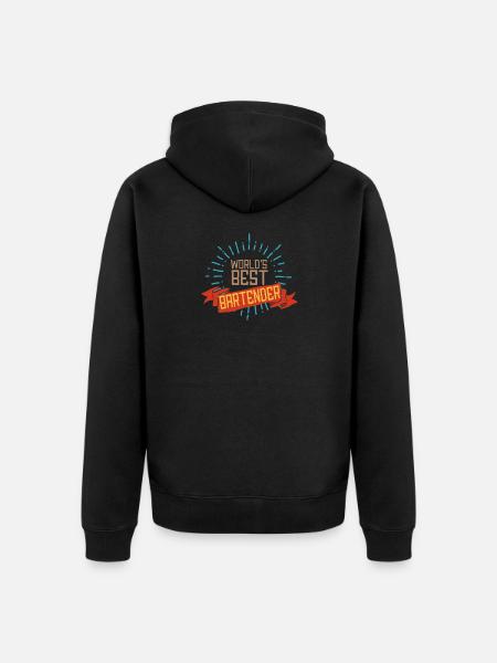 The world's best bartenders - Unisex Premium Organic Zip Hoodie - black