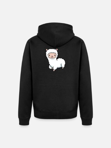 Alpaca baby - Unisex Premium Organic Zip Hoodie - black