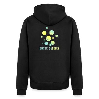 Conception de chemise drôle de bulles de bulles colorées - Veste à capuche bio Premium Unisexe - noir - Dos - Nico (187cm)