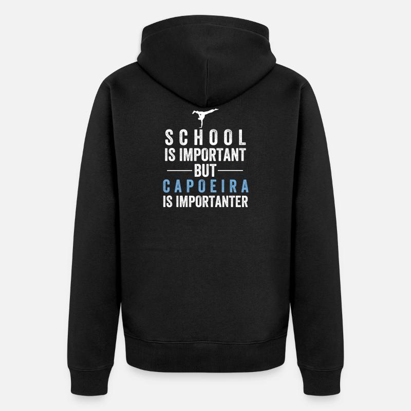 École de capoeira - Veste à capuche bio Premium Unisexe - noir