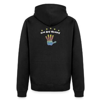 5 Jahre alt I 5. Geburtstag Geschenk Birthday - Unisex Premium Bio Zip Hoodie - Schwarz - Hinten - Nico (187cm)