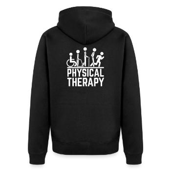 Physiothérapie Physio Physiothérapeute Thérapeute - Veste à capuche bio Premium Unisexe - noir - Dos - Nico (187cm)