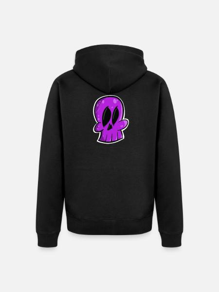 Skull design - Unisex Premium Organic Zip Hoodie - black
