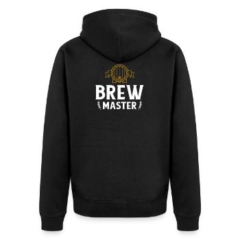 Maître brasseur - bière, alcool, brasseur - Veste à capuche bio Premium Unisexe - noir - Dos - Nico (187cm)