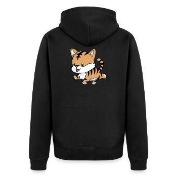 Petit bébé tigre - Veste à capuche bio Premium Unisexe - noir - Dos - Nico (187cm)