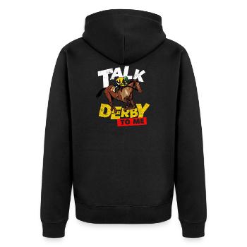 Reiter Pony Dressur Land Cowboy Pony Madchen - Unisex Premium Bio Zip Hoodie - Schwarz - Hinten - Nico (187cm)